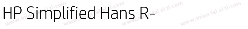 HP Simplified Hans R字体转换